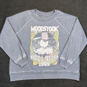 Recycled Karma Womens M Sweater "Woodstock" Pull Over Sweatshirt